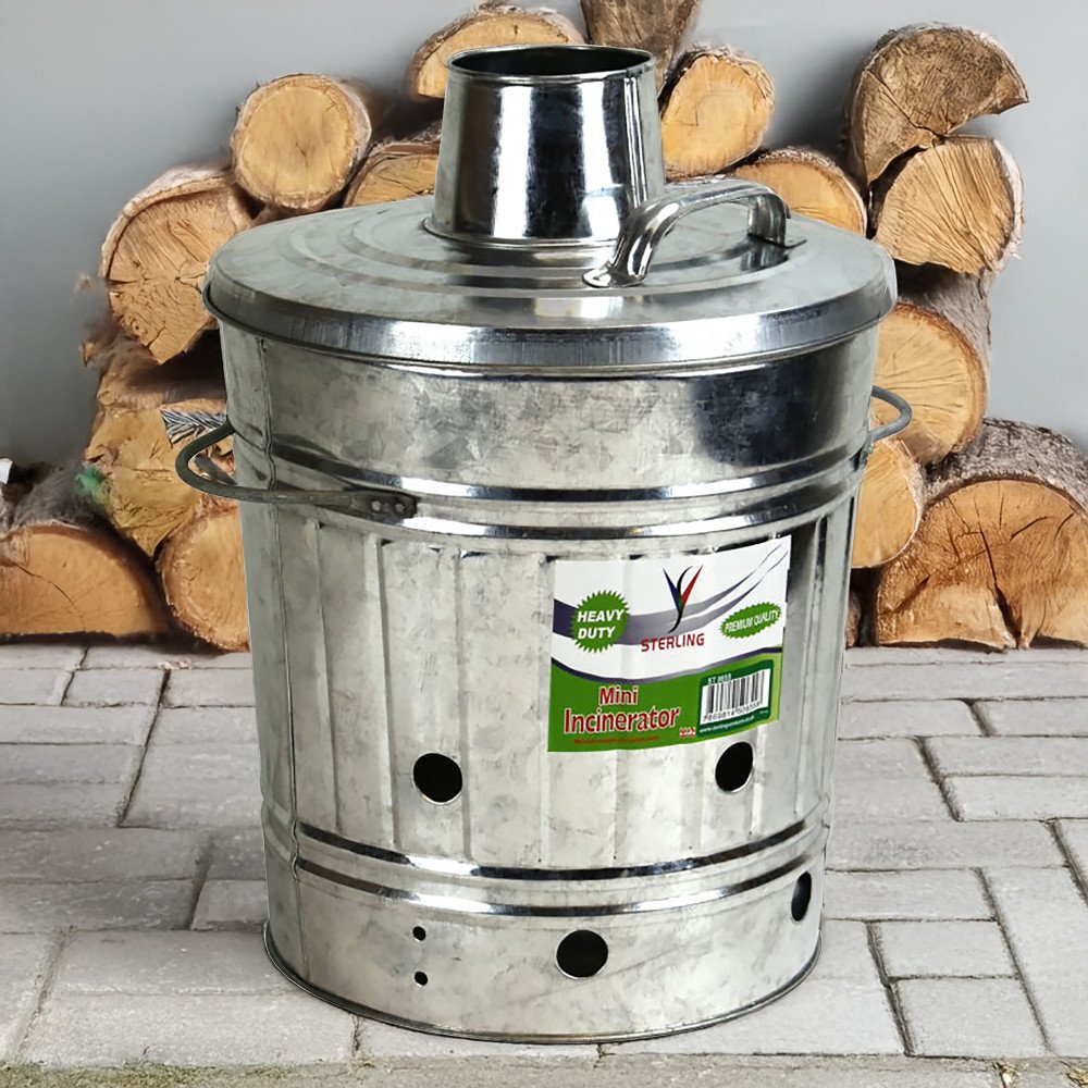 Galvanised Metal Incinerator Mini 15L