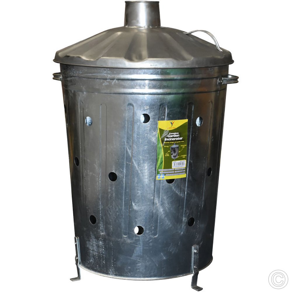 Galvanised Metal Incinerator Large 90L