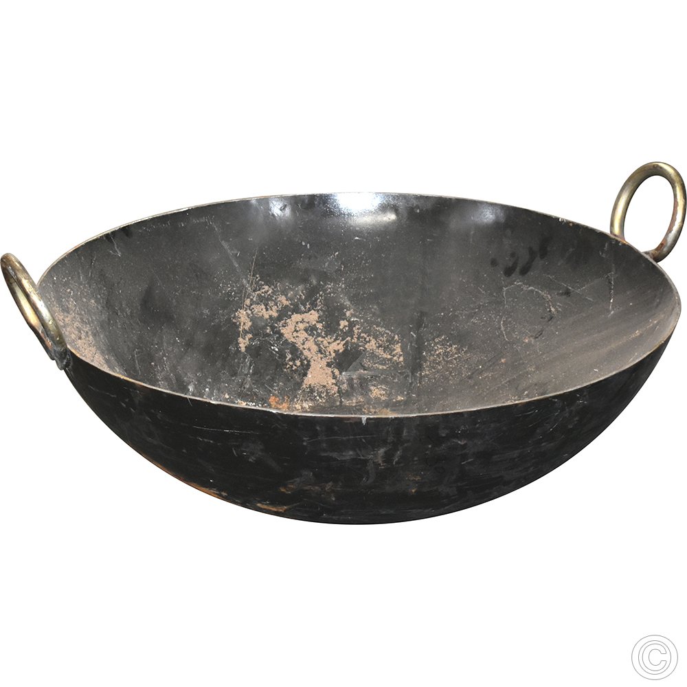 Black Iron Kadai Wok 32