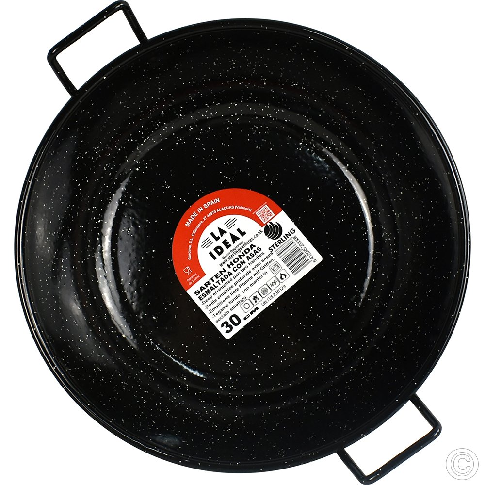 Non Stick Deep Enamel Wok 30cm