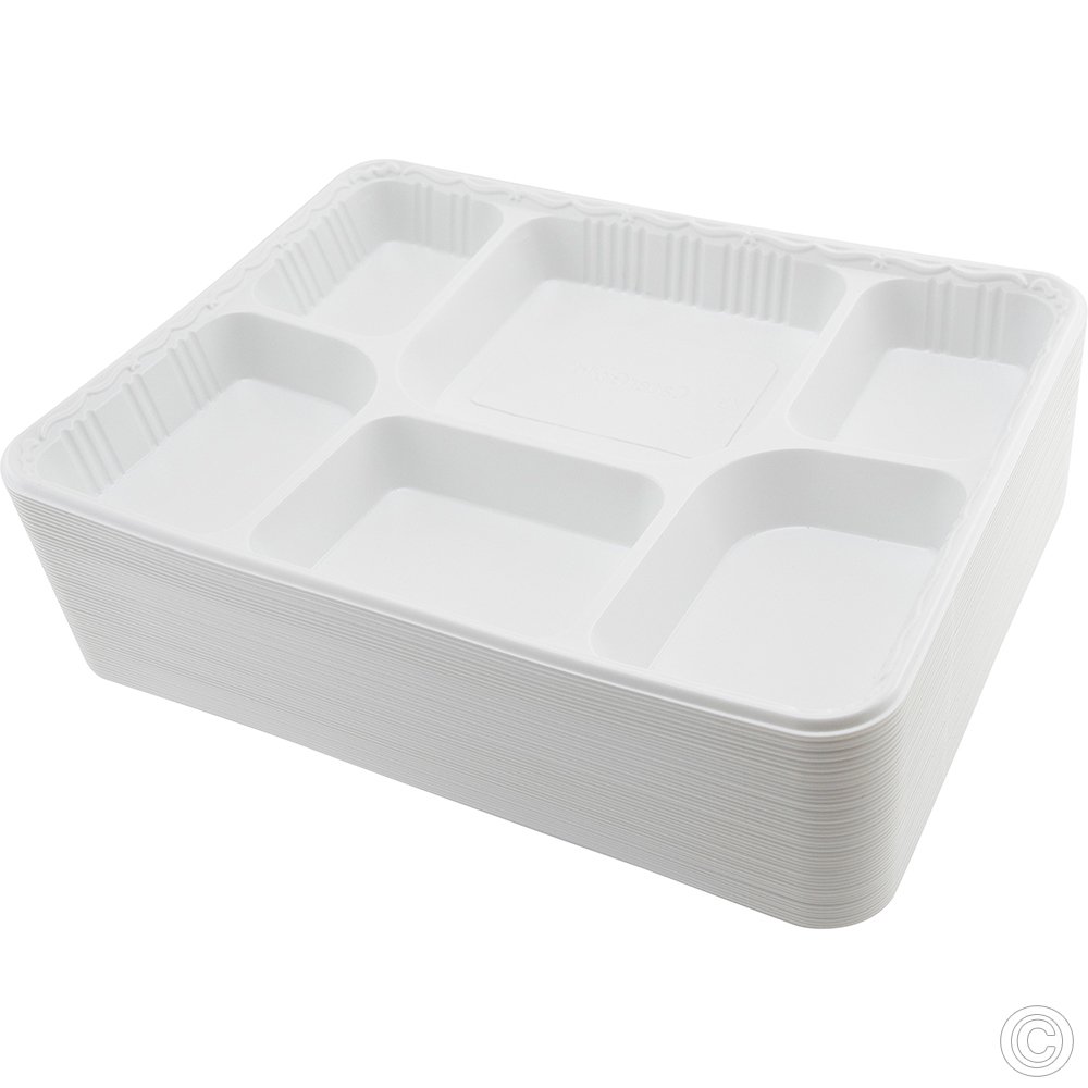 Reusable Plastic Tray 6CP 50 Pack