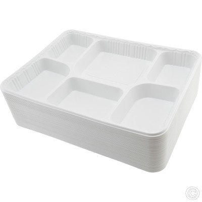 Reusable Plastic Tray 6CP 50 Pack