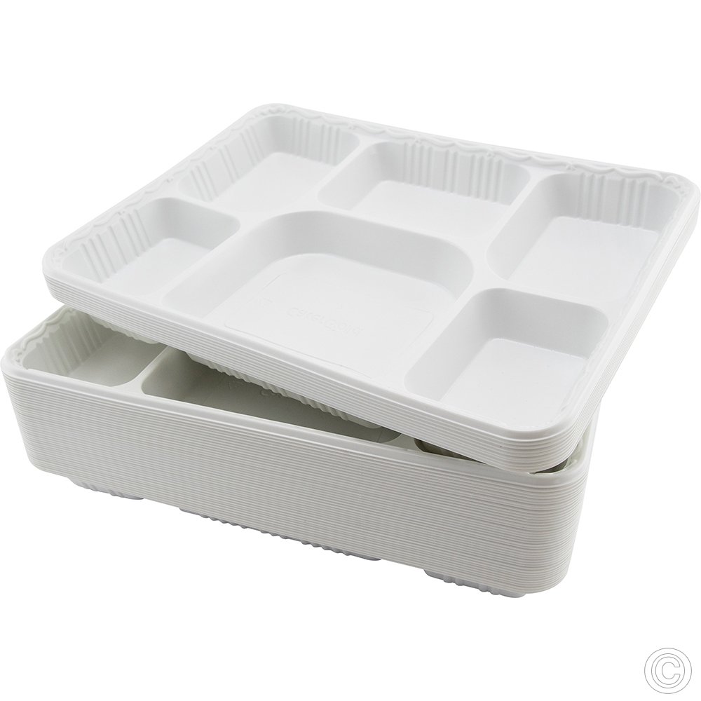 Reusable Plastic Tray 6CP 50 Pack