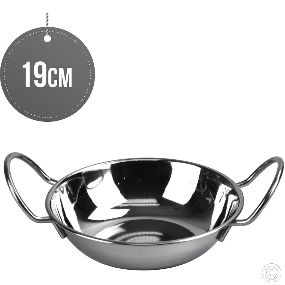Stainless Steel Balti Dish 19 Cm