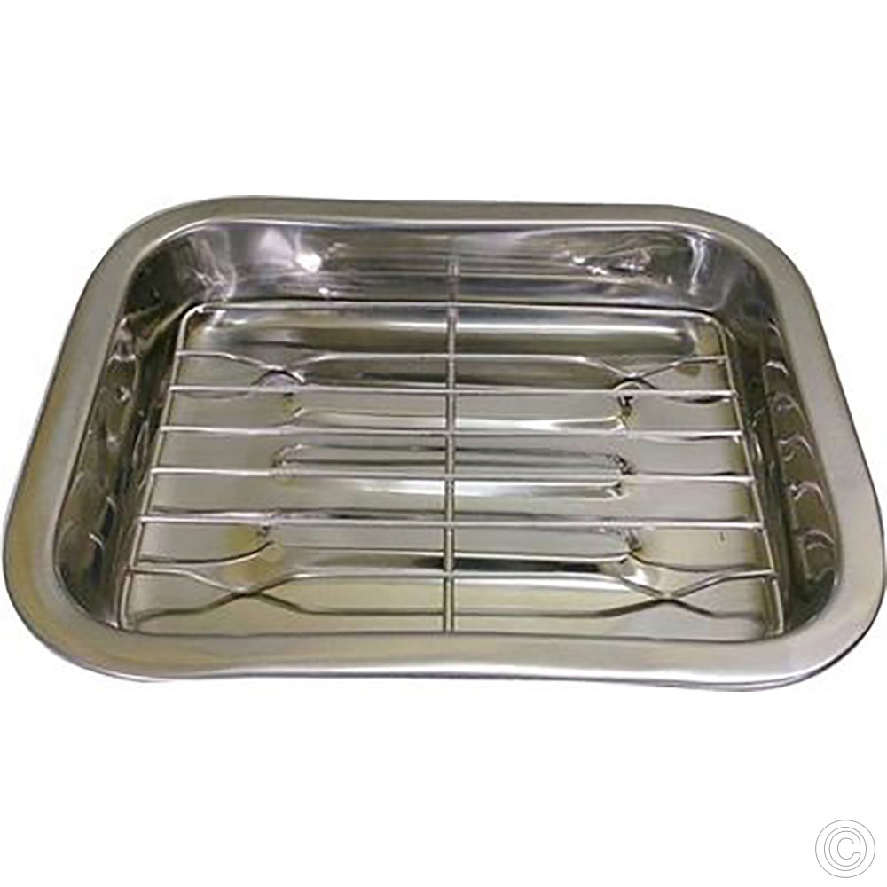 Stainless Steel Lasagna Tray With Grill 25 cm