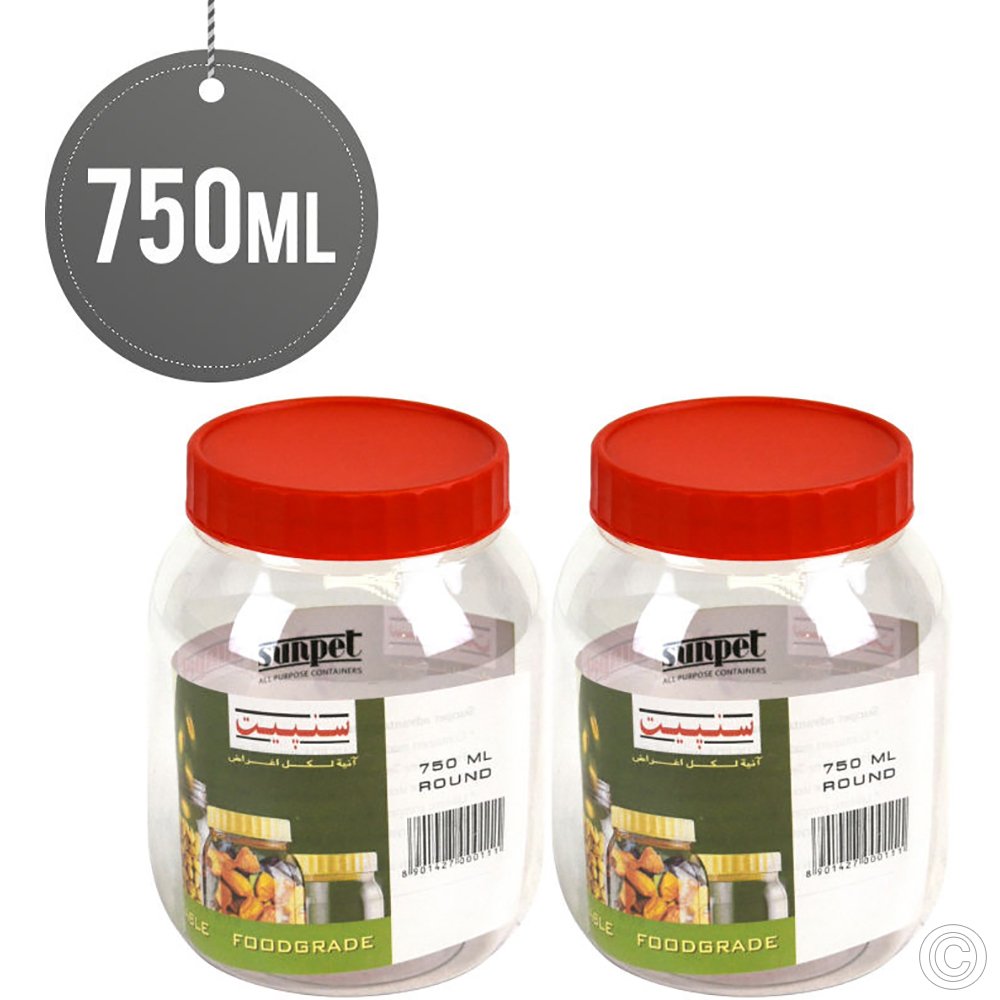 Pet Jar 750 ML 2 Pack 