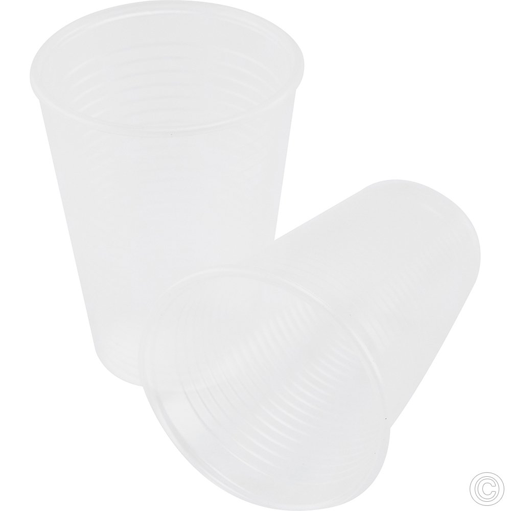 Reusable Plastic Cups 7oz 100 Pack Clear