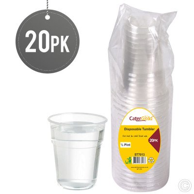Reusable 1/2 Pint Tumbler 20 Pack