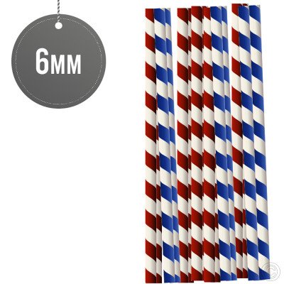 Compostable Paper Straws 6MM x 190MM 50 Pack