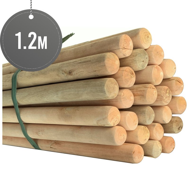 Standard Thick Wooden Mop Stick 120 x 2.85cm