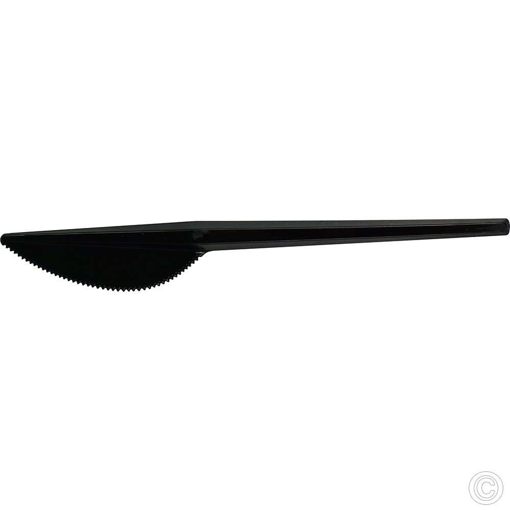 Reusable Plastic Knives Black 100 Pack 