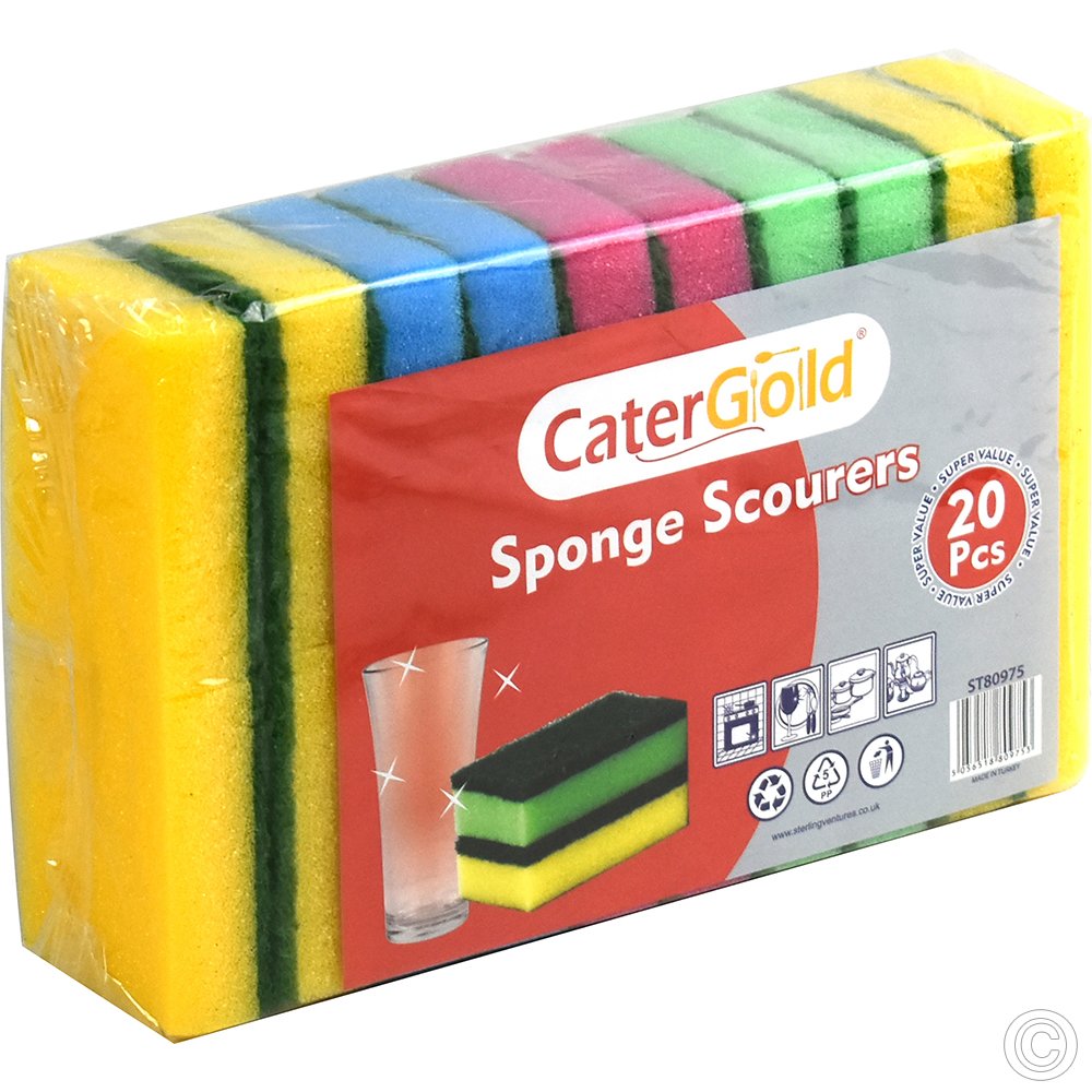CaterGold Sponge Scourer 20 Pack 