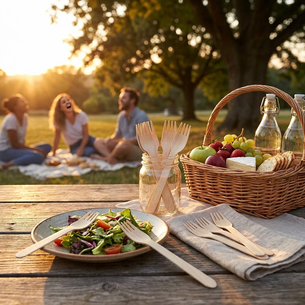 Compostable Wooden Forks 50 Pack