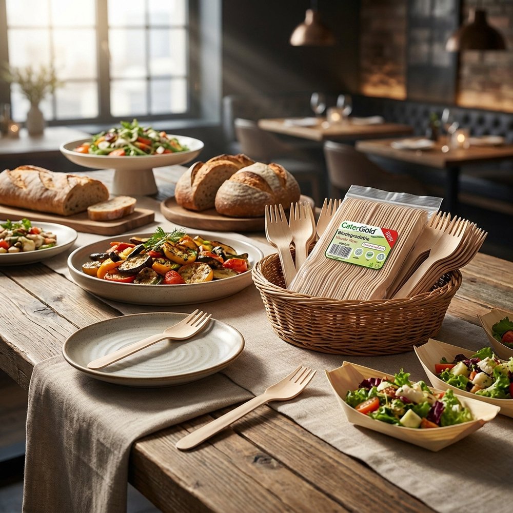 Compostable Wooden Forks 50 Pack