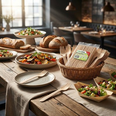 Compostable Wooden Forks 50 Pack