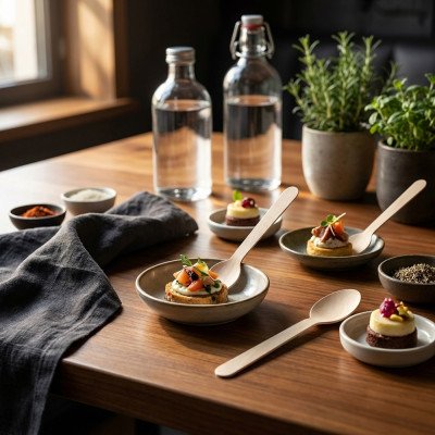 Compostable Wooden Tea Spoons 50 Pack