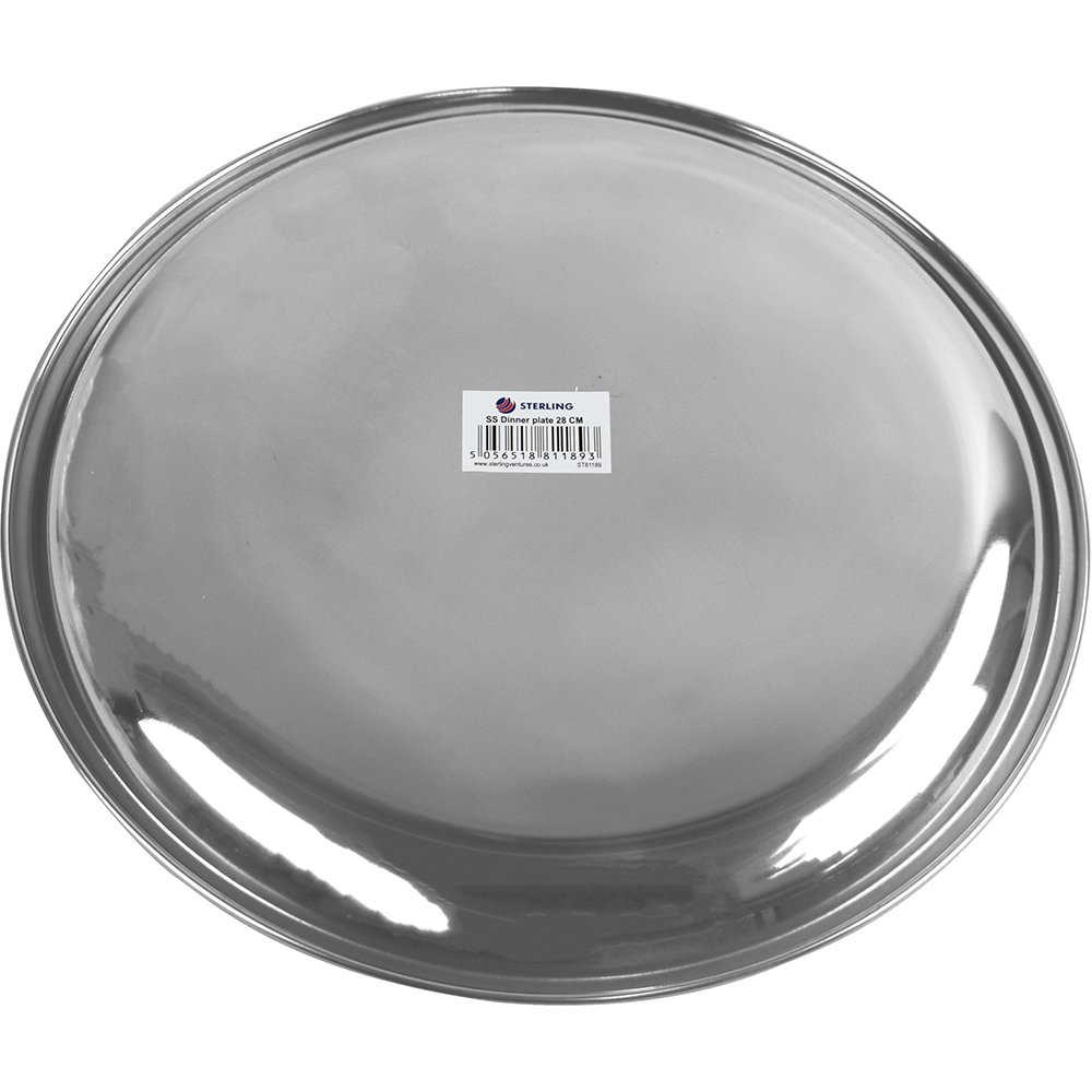 Stainless Steel Dinner Plate 28cm