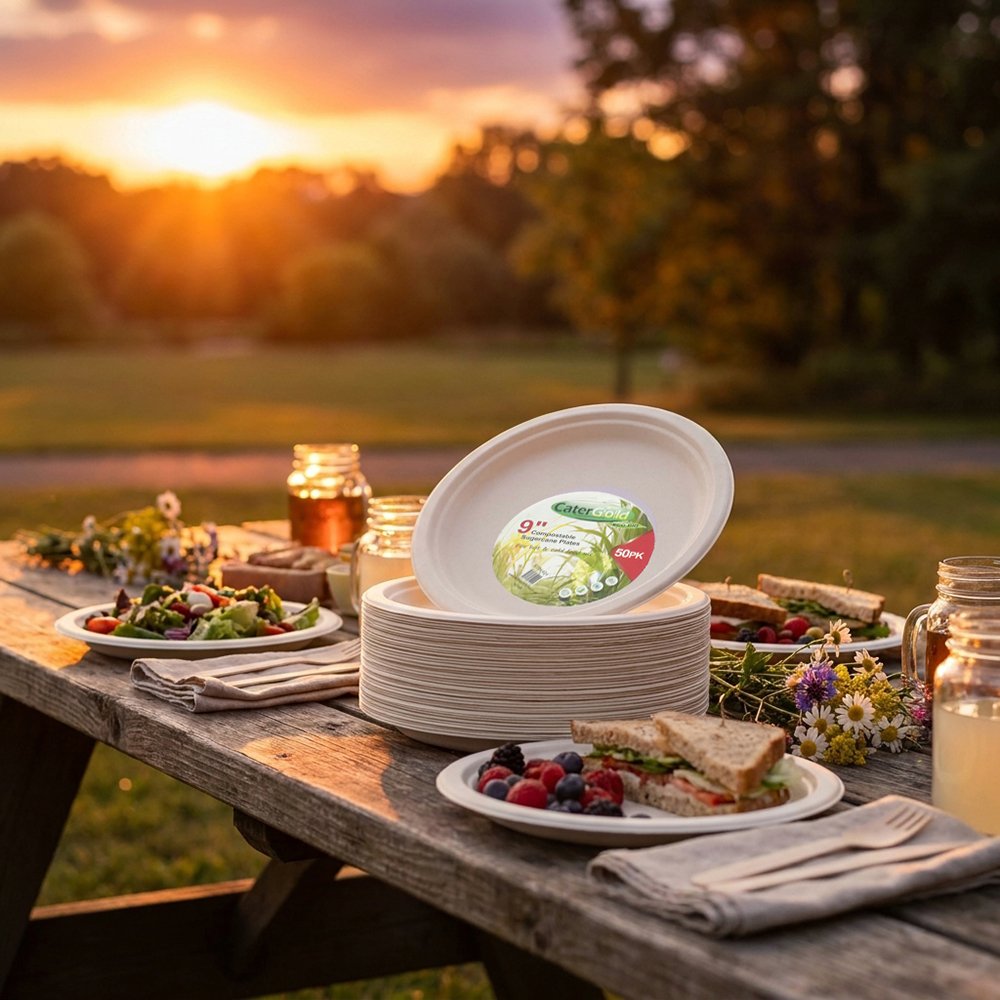 Compostable Bagasse Plates 9