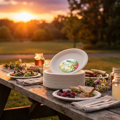 Compostable Bagasse Plates 9