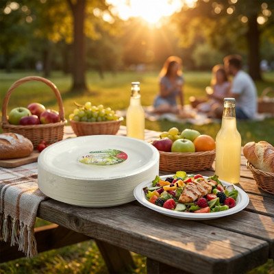 Compostable Bagasse Plates 10