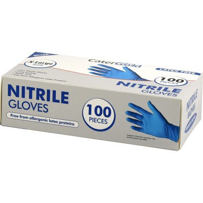 Blue Nitrile Gloves Extra Large XL Powder Free 100 Pack