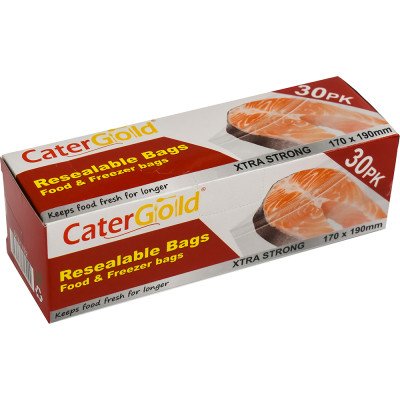 Resealable Freezer Bags 30 Pack 170 x 190mm
