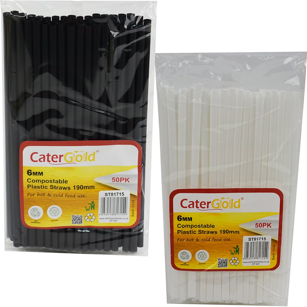 PLA Straws 6MM x 190MM 50 Pack