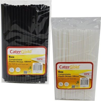 PLA Straws 6MM x 190MM 50 Pack