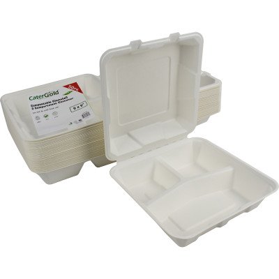 Compostable Bagasse Clamshell 9