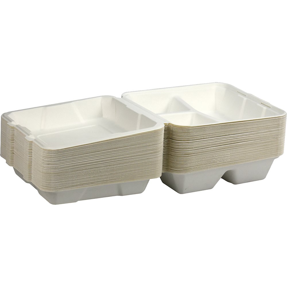 Compostable Bagasse Clamshell 9