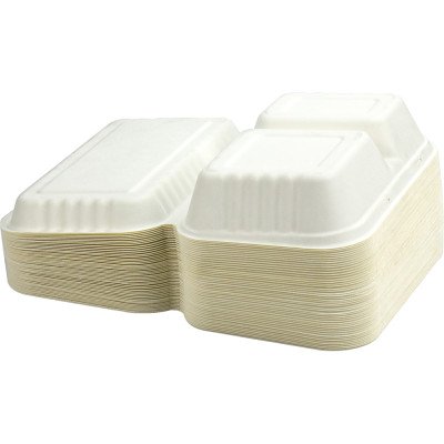 Compostable Bagasse Clamshell 10