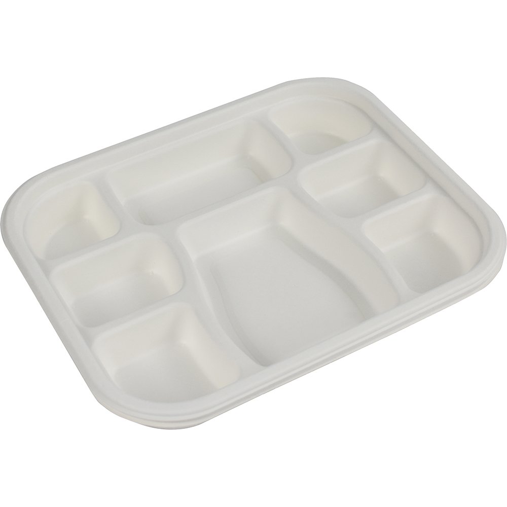Compostable Bagasse 8CP Tray 25 Pack