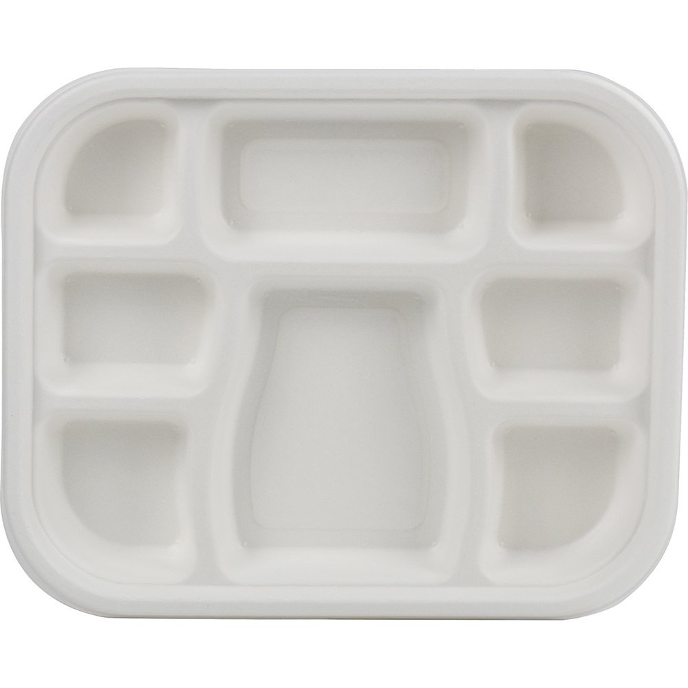 Compostable Bagasse 8CP Tray 25 Pack