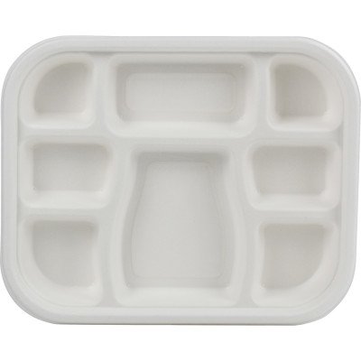 Compostable Bagasse 8CP Tray 25 Pack