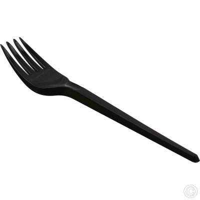 Reusable Plastic Forks Black 100 Pack 