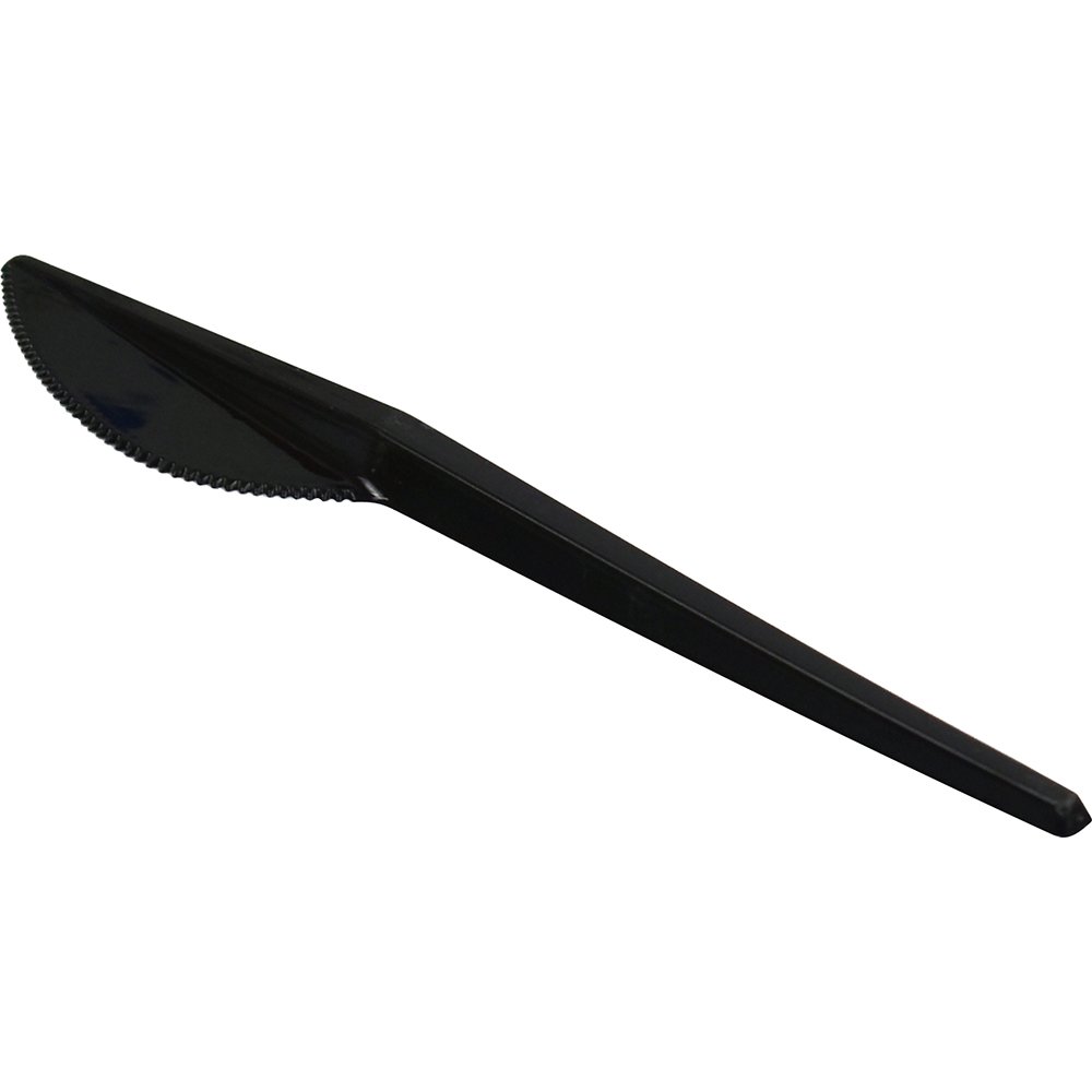 Reusable Plastic Knives Black 100 Pack 