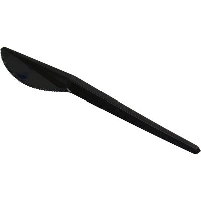 Reusable Plastic Knives Black 100 Pack 