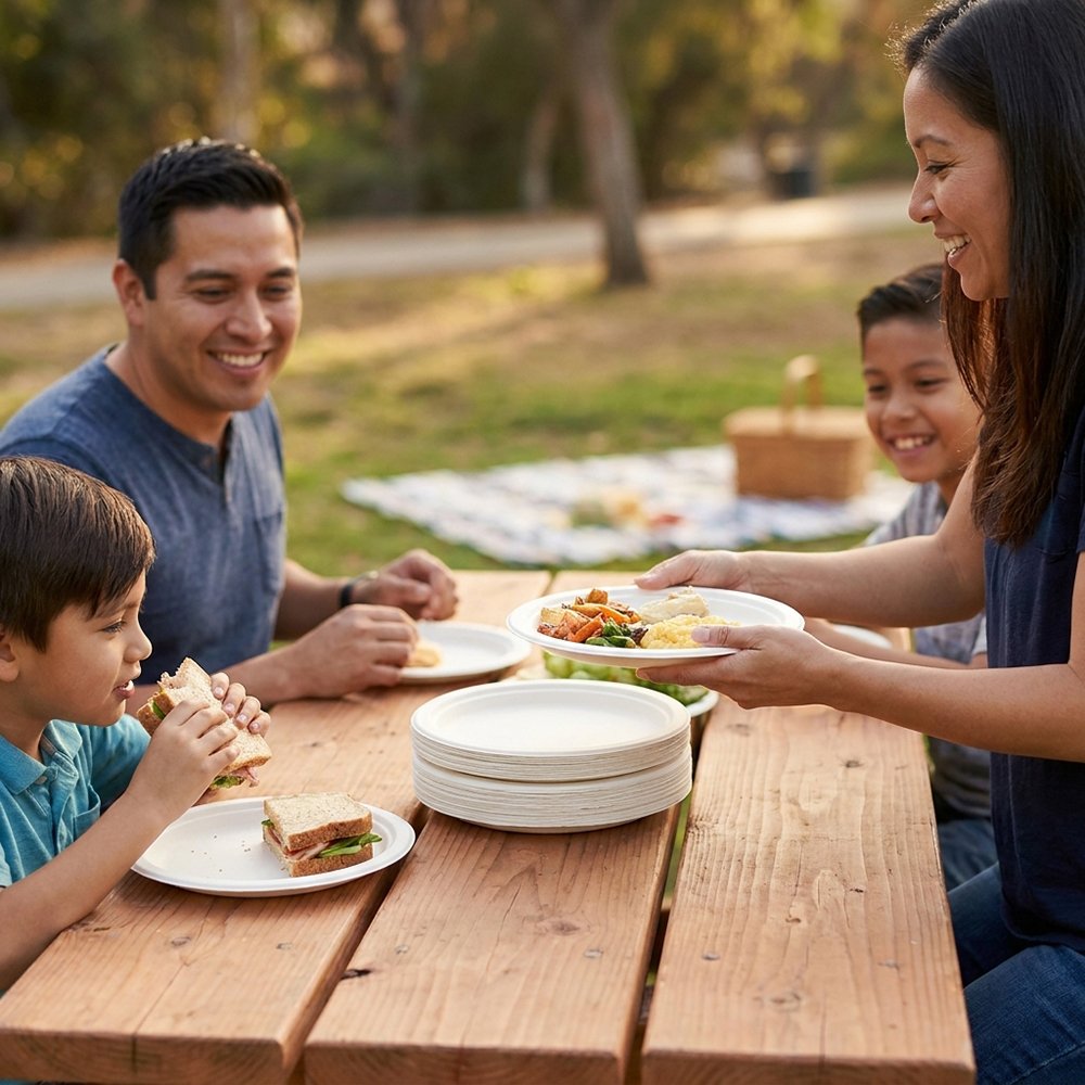 Compostable Bagasse Plate 7