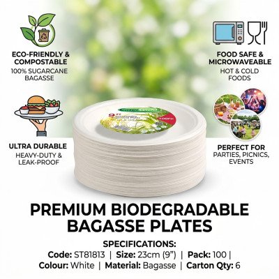 Compostable Bagasse Plates 9