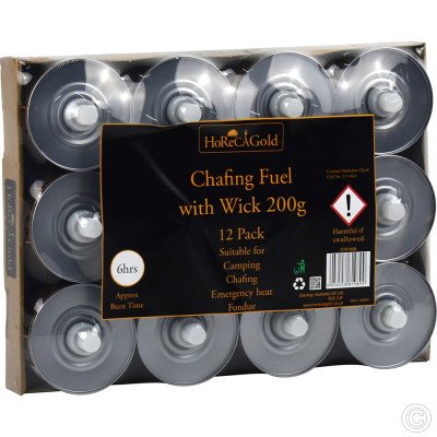 Chafing Fuel With Wick 200g 12 Pack (6 hours)