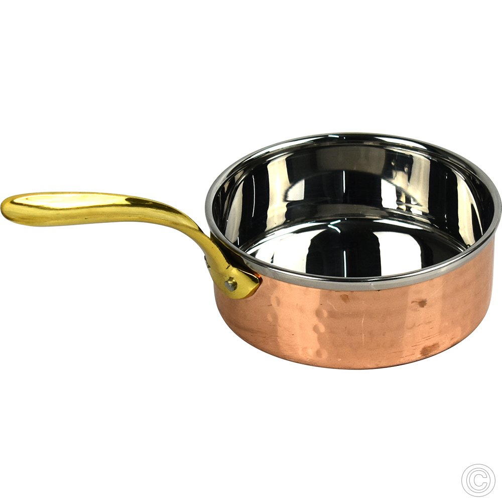 Copper Steel Sauce Pan w/Brass Handle No1 300 ml