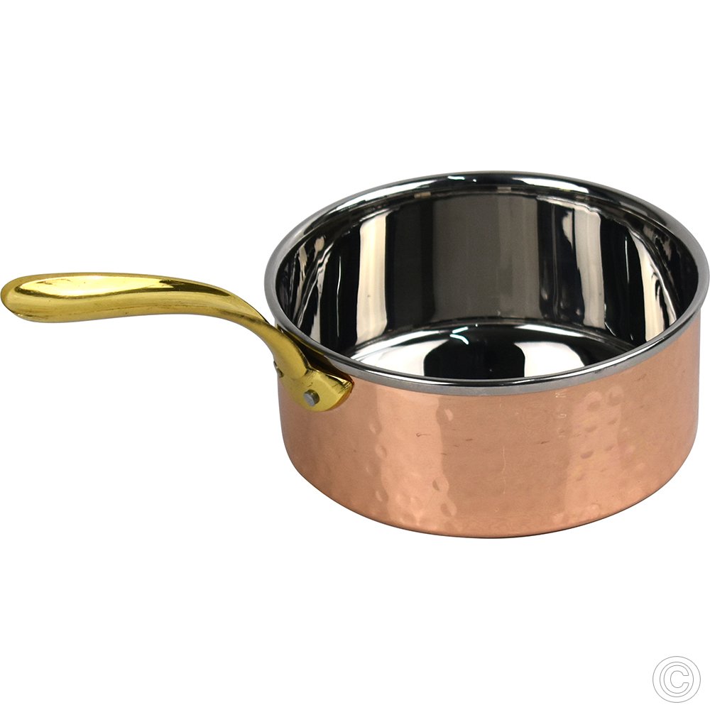 Copper Steel Sauce Pan W/Brass Handle No2 530 ml
