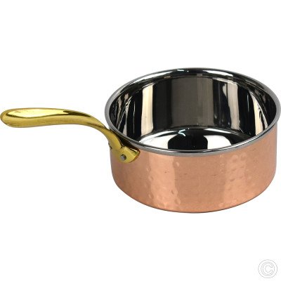 Copper Steel Sauce Pan W/Brass Handle No2 530 ml