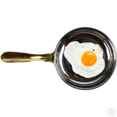 Copper Steel Fry Pan W/Brass Handle No1 300 ml