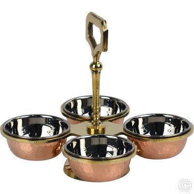 Copper Pickle Set 4 Bowls 480 ml