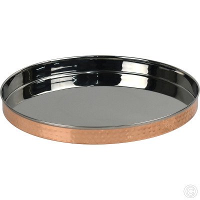 Copper Steel Thali 31cm