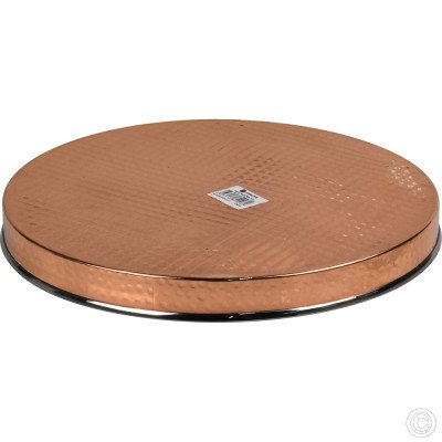 Copper Steel Thali 31cm