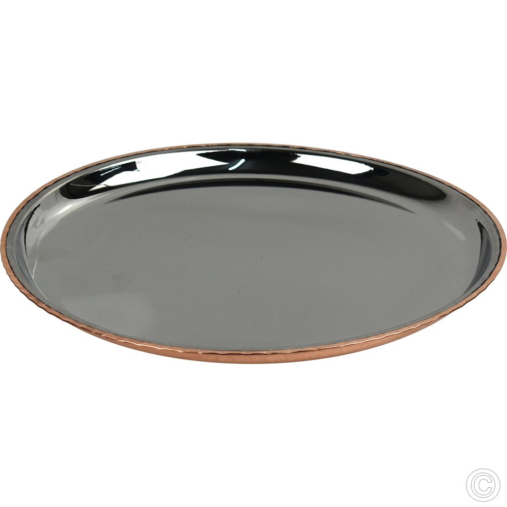 Copper Steel China Plate 28cm