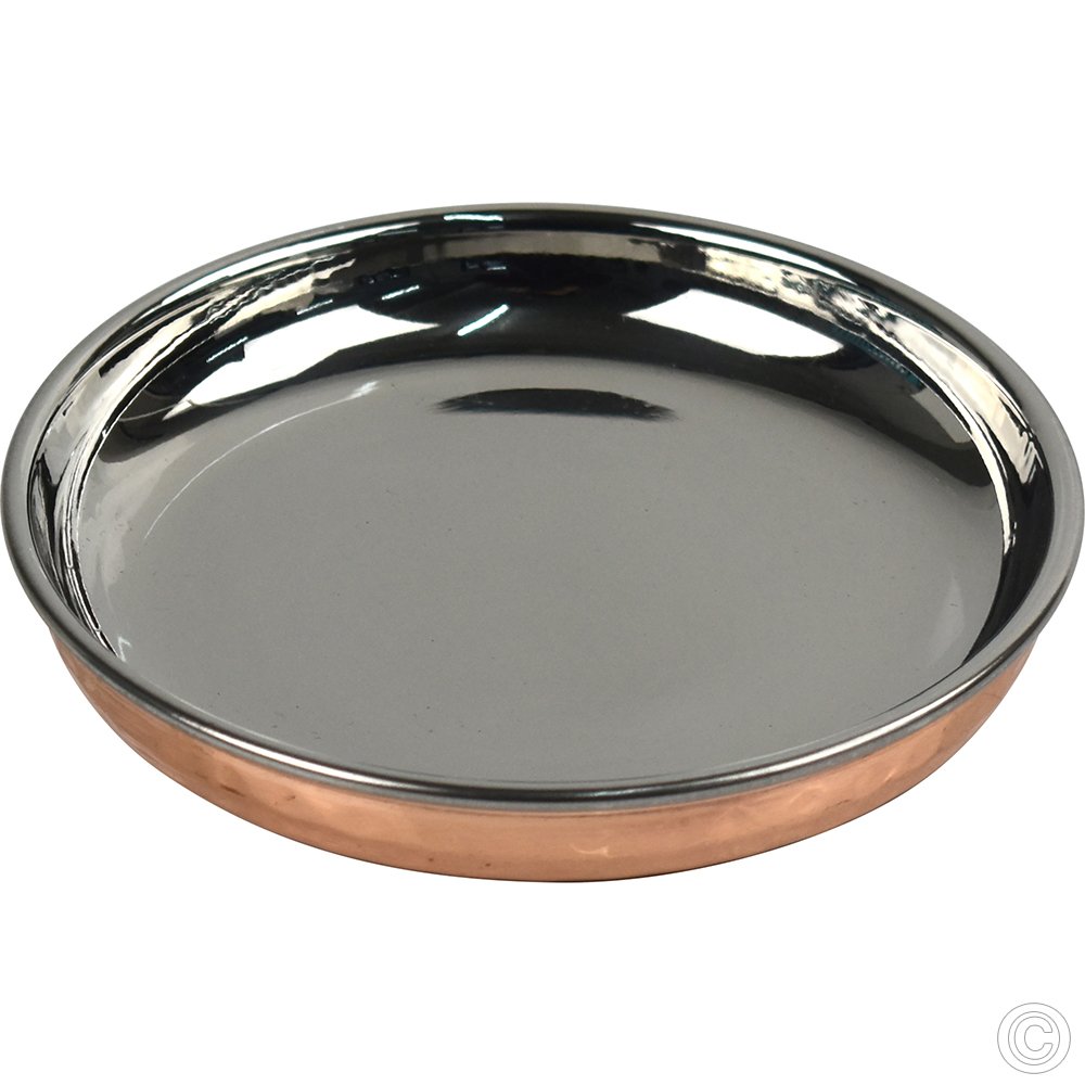 Copper Steel Desert / Halwa Plate