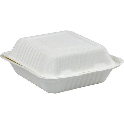 Compostable Bagasse Clamshell Meal Box 8